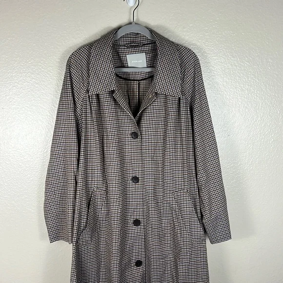 (SOLD) Everlane The Gathered Drape Trench in Plaid - Picture 7 of 14